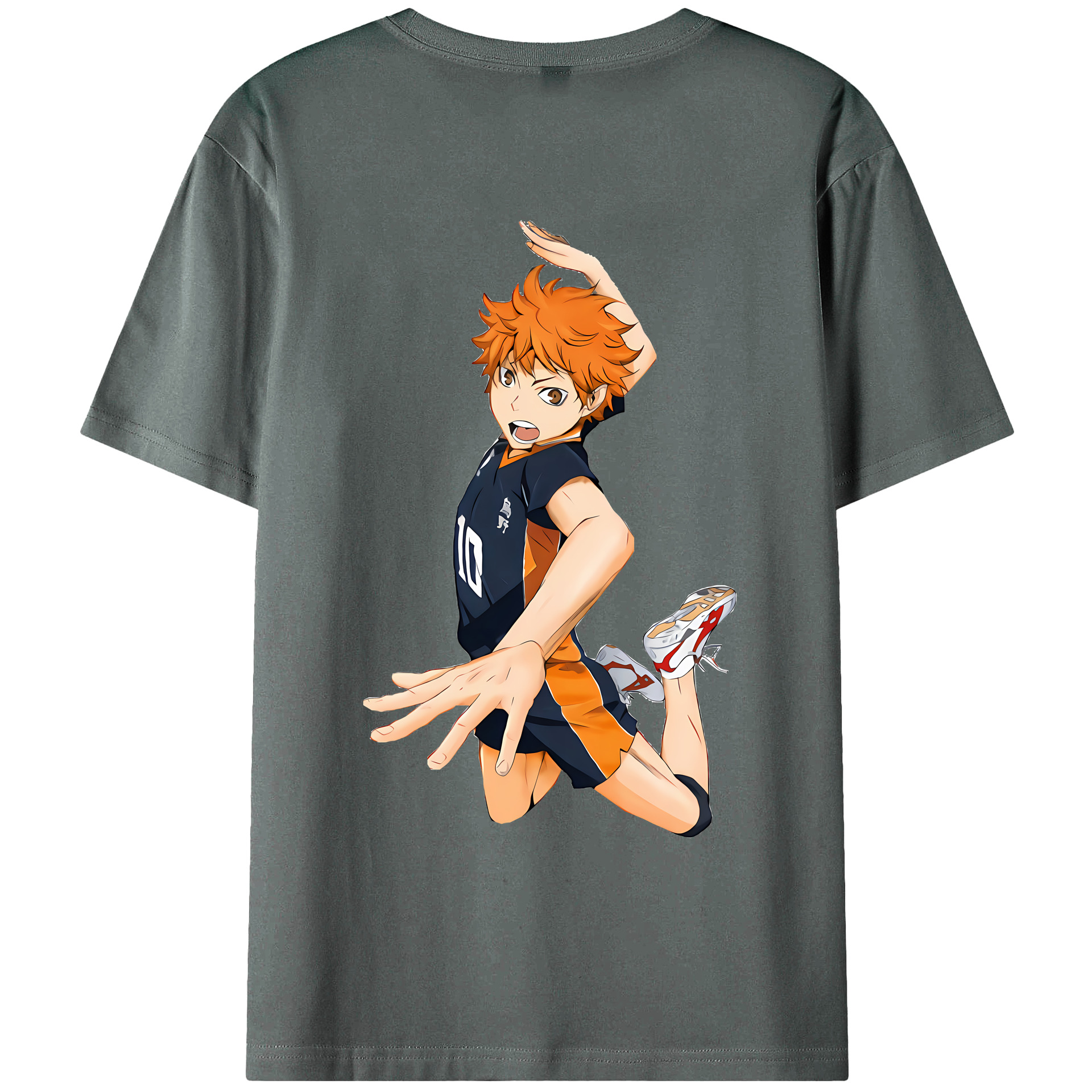 （画像用） ハイキュー!! Haikyu!! 綿100％ メンズ半袖Tシャツ（バックプリント） 通気性